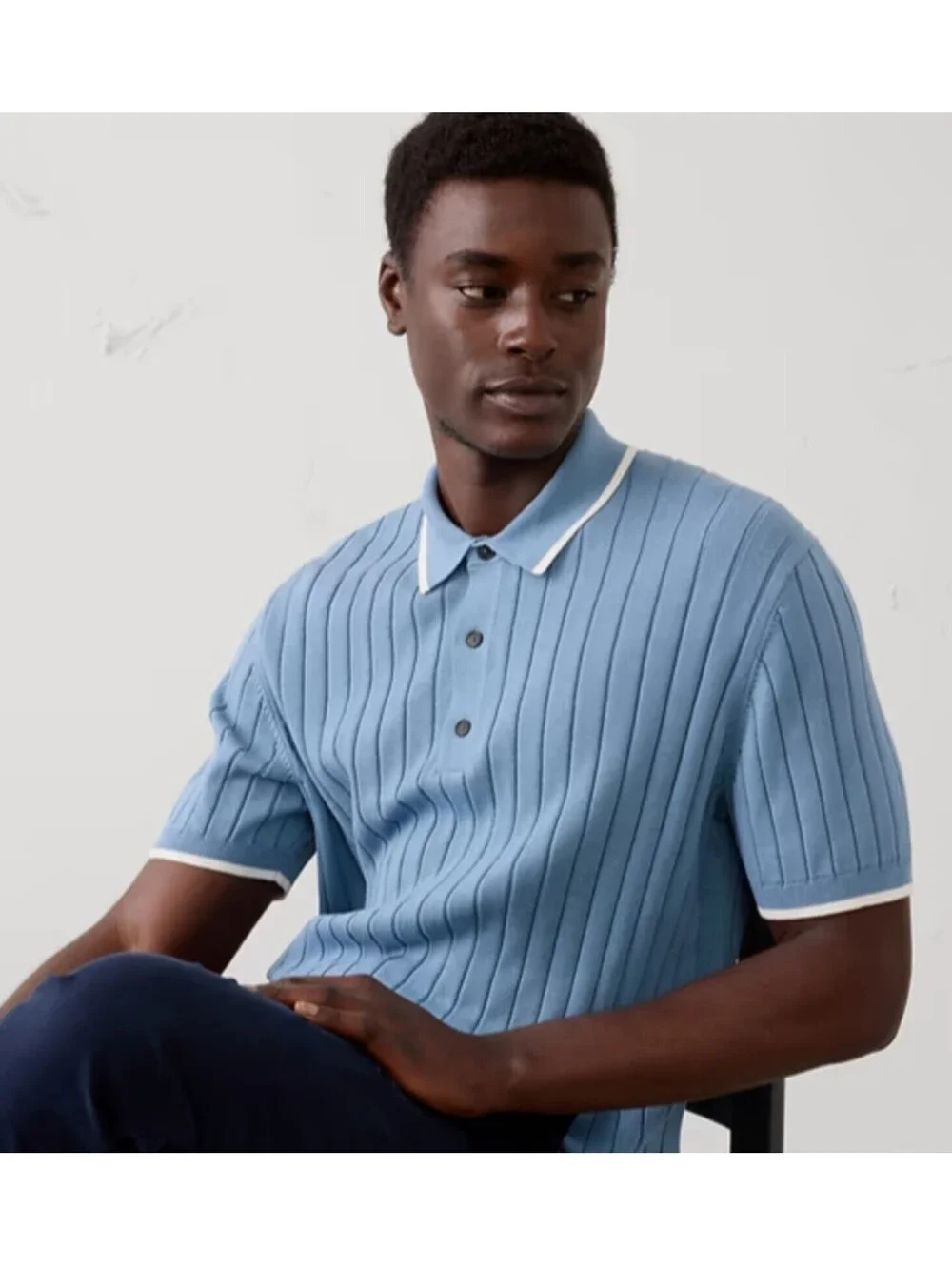 BNWT Banana Republic Wide-Ribbed Sweater Polo 